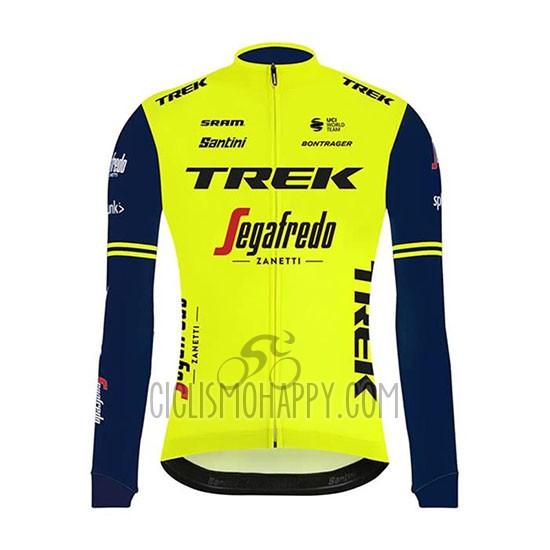 Trek Segafredo Cycling Jersey Bib Tight 2020 Long Sleeve Green Black